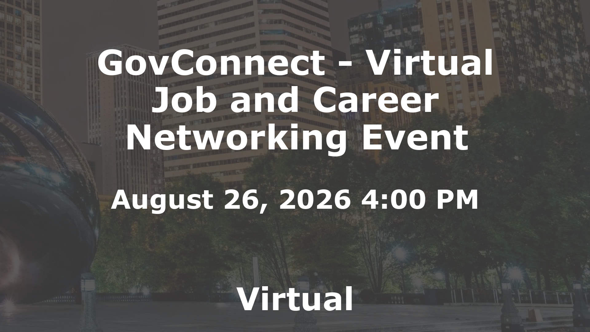 GovConnect - Virtual Job and Career Networking Event event image
